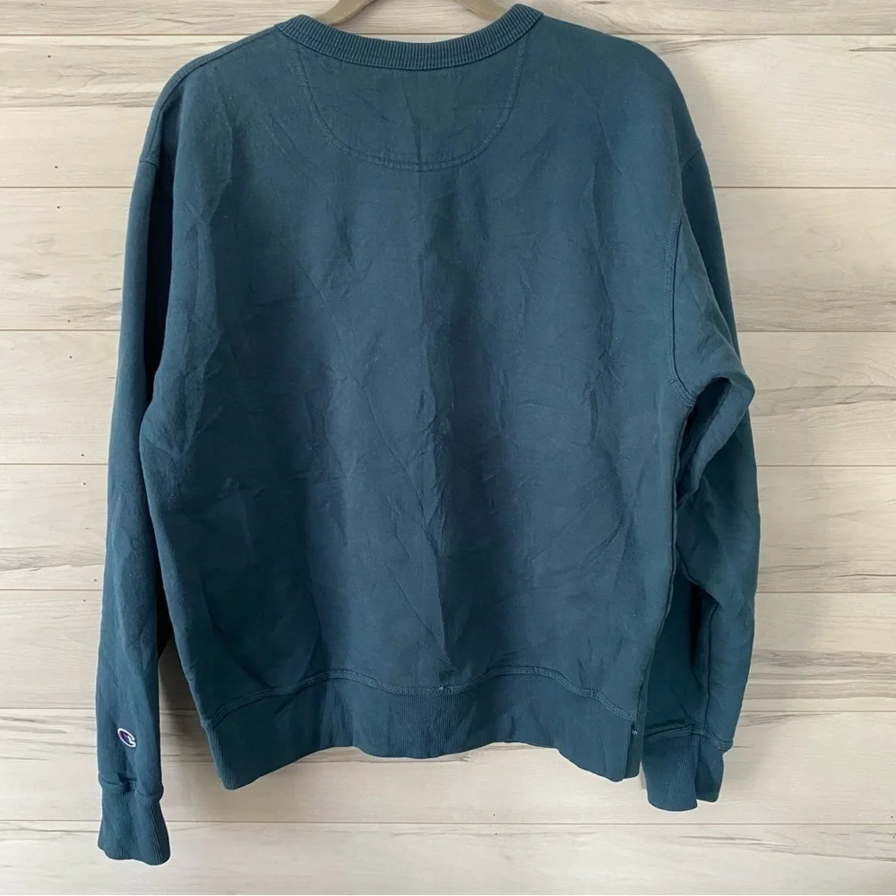 CHAMPION Teal Crewneck Sweater Sz Medium - Picture 5 of 5